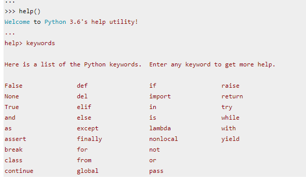 python-keywords